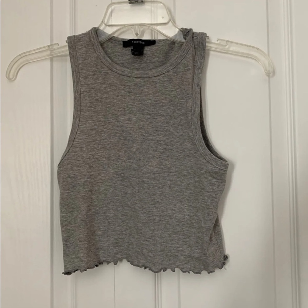 Cropped gray tanktop